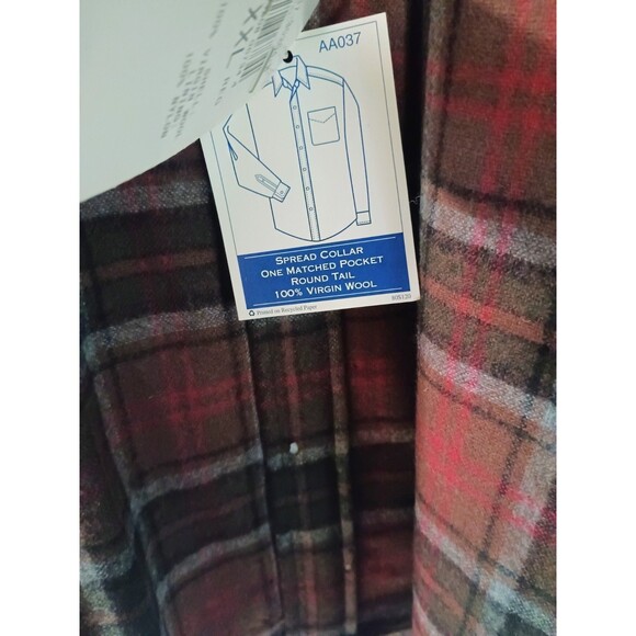 Pendleton Wool Shirt XXL Washable Plaid NWT Read – Moth Holes / For Repair - Picture 5 of 6